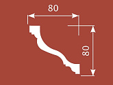 Артикул KX027, 80Х80, Потолочные карнизы, Cosca в текстуре, фото 1