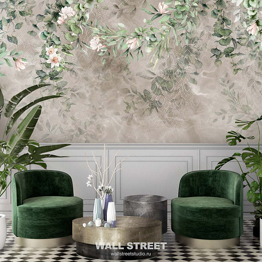 Фотообои в интерьере артикул Fiore 10, FIORE, Wall street