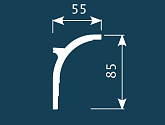 Артикул KX045, 85Х55, Потолочные карнизы, Cosca в текстуре, фото 1